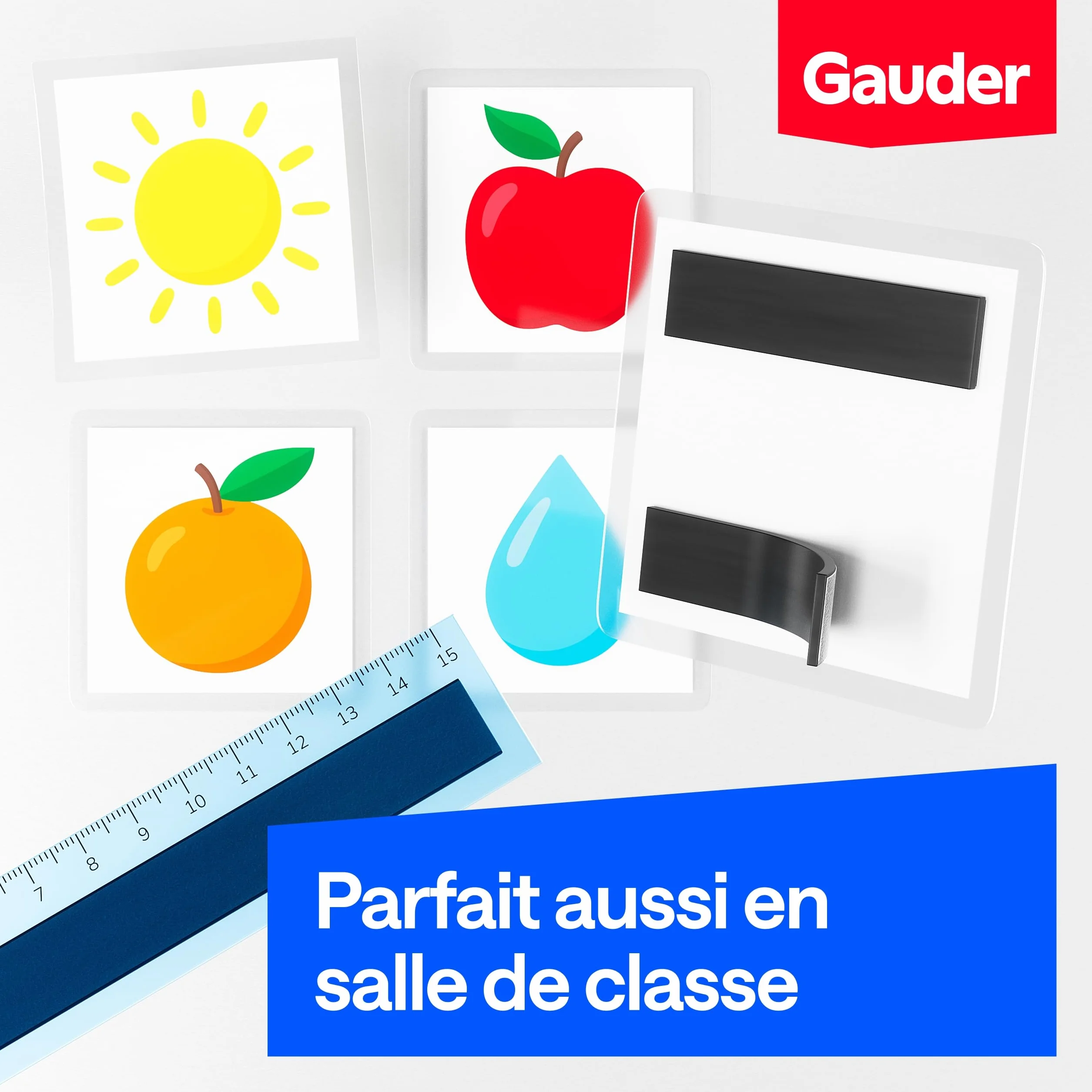 GAUDER Bande Magnétique Autocollante 3M - Ruban Magnétique Puissant à Découper - 6 m x 15 mm