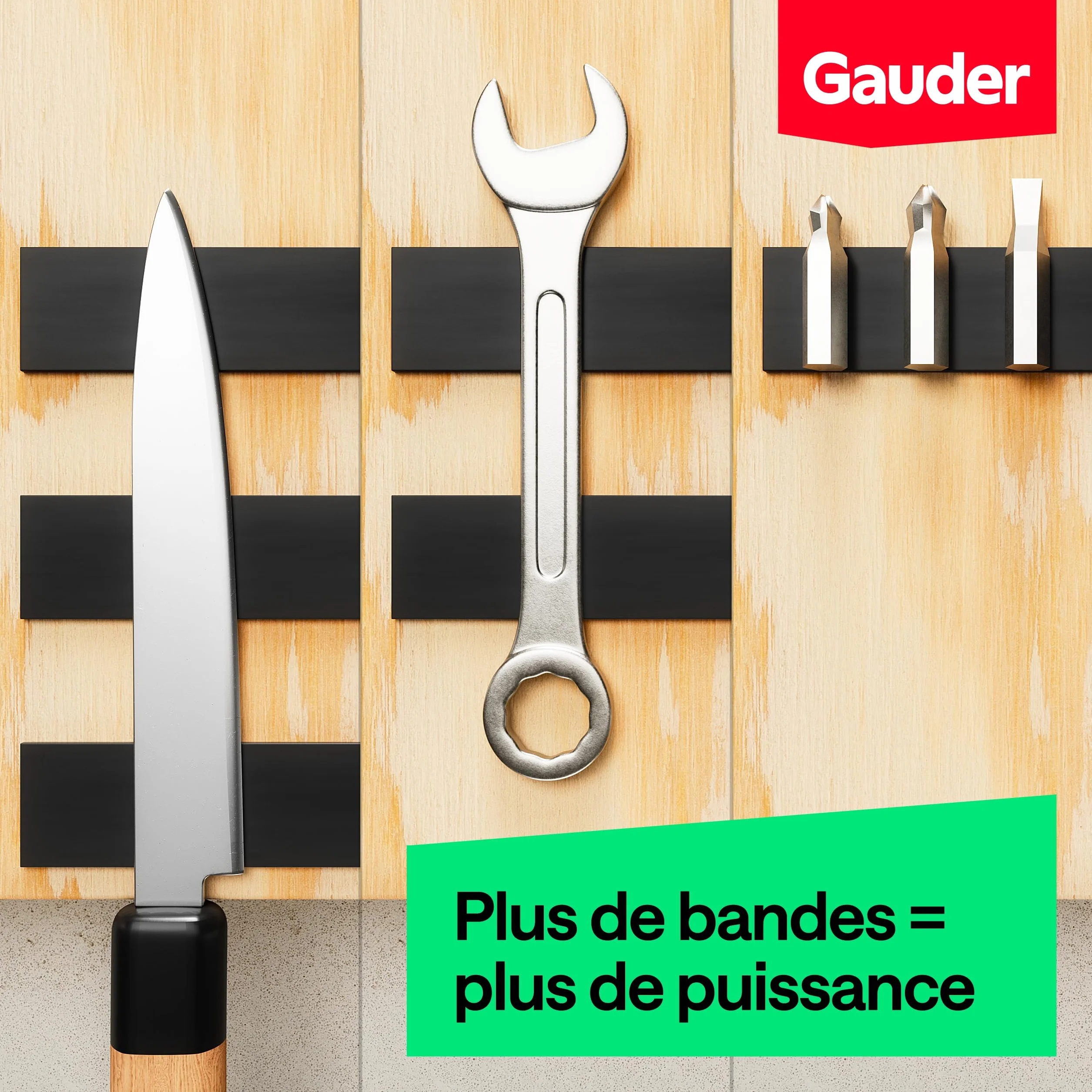GAUDER Bande Magnétique Autocollante 3M - Ruban Magnétique Puissant à Découper - 6 m x 15 mm