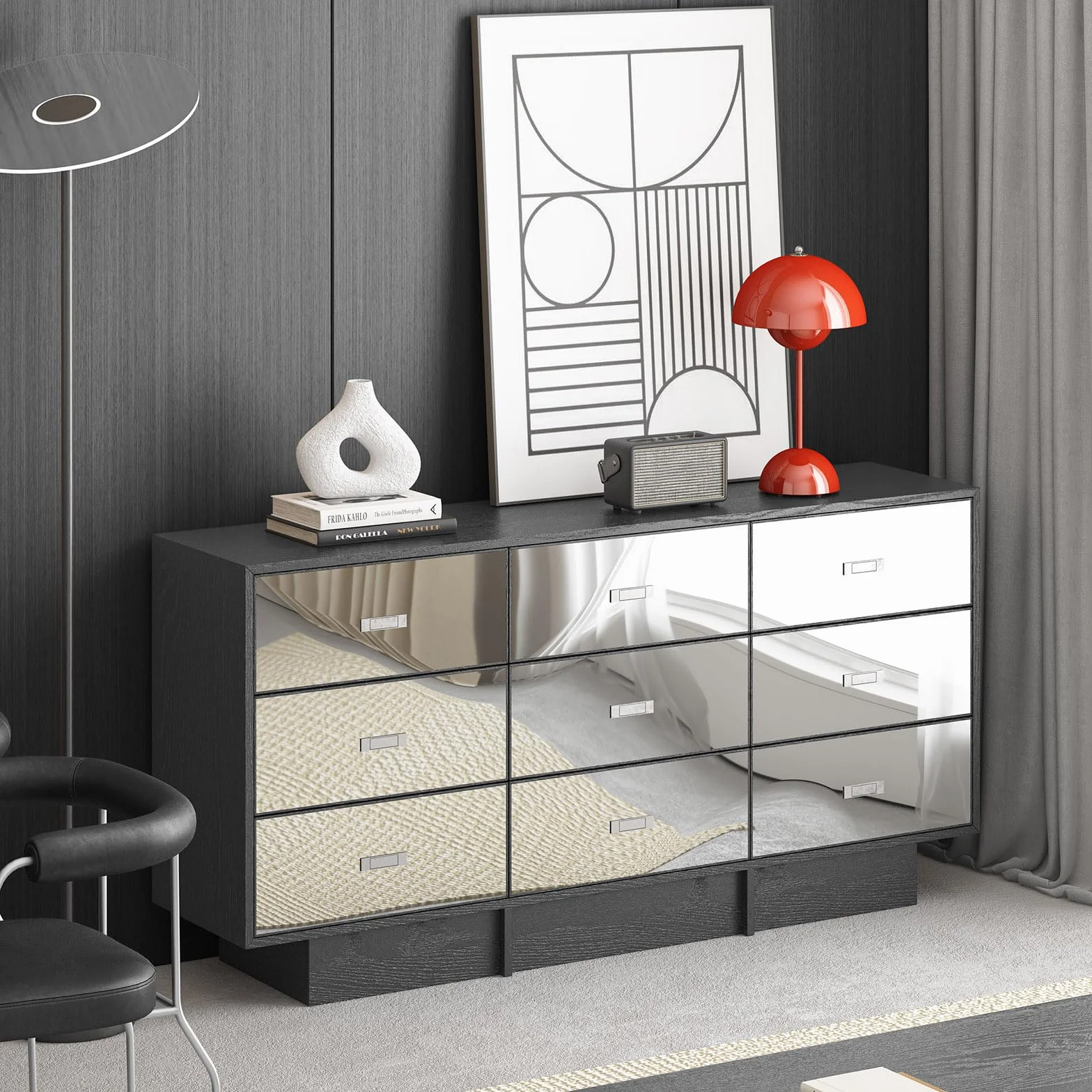 Rouleau Film Miroir Adhésif Flexible 40x500cm Argent Autocollant Imperméable pour Meuble