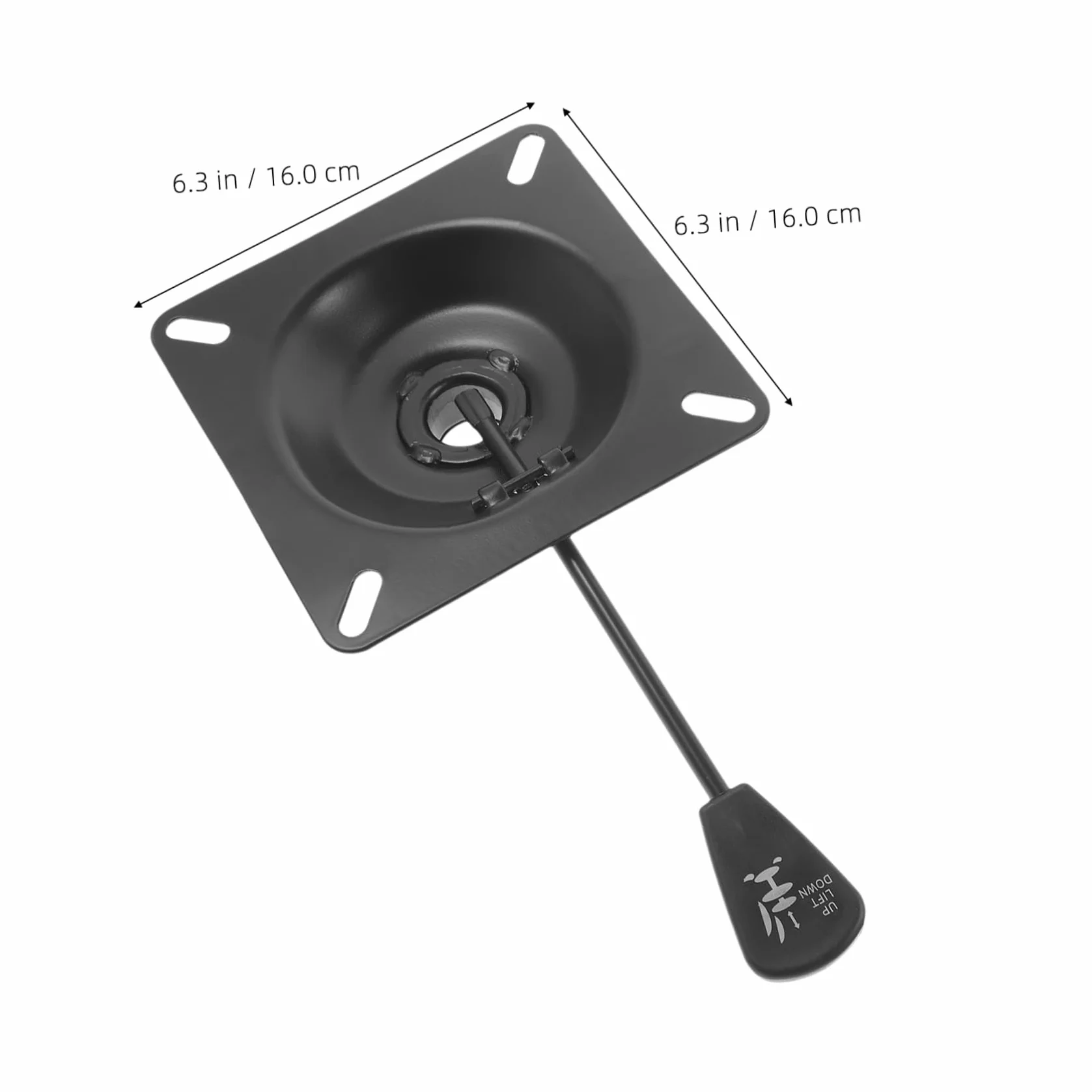 Plaque Pivotante en Métal pour Fauteuil de Bureau Noir, Base Réglable