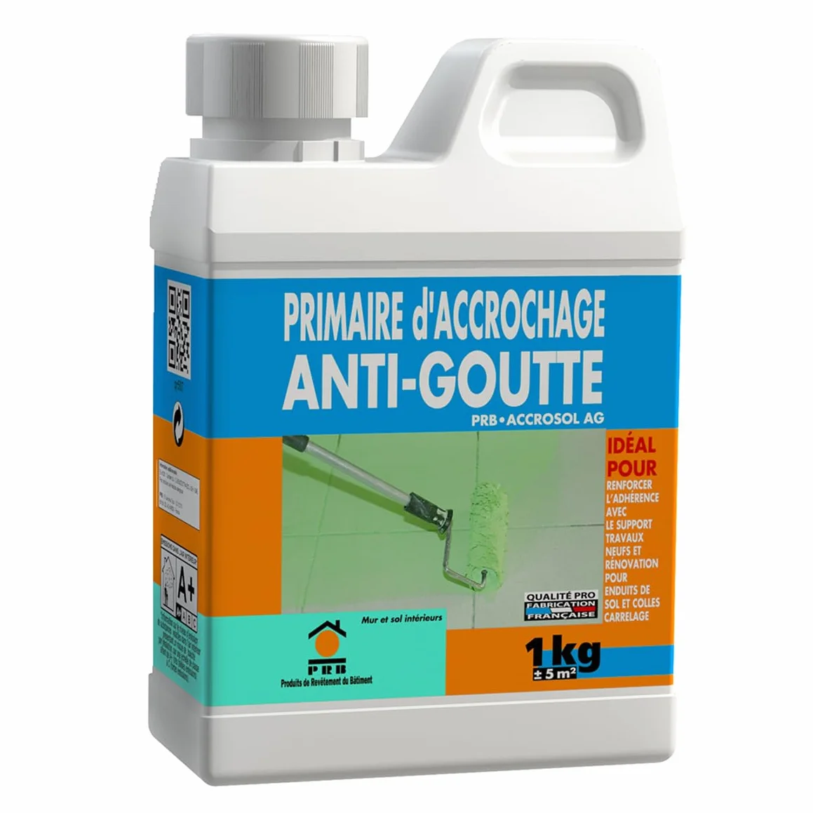 PRB Primaire d'Accrochage Anti-Gouttes 1kg - Sous-Couche Préparatrice pour Supports Lisses - Adhérence Renforcée