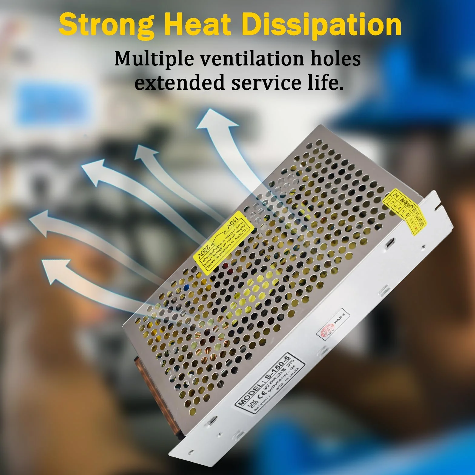 Alimentation à Découpage 5V 30A 150W 220V AC 110V/220V vers DC 5V pour Bande LED
