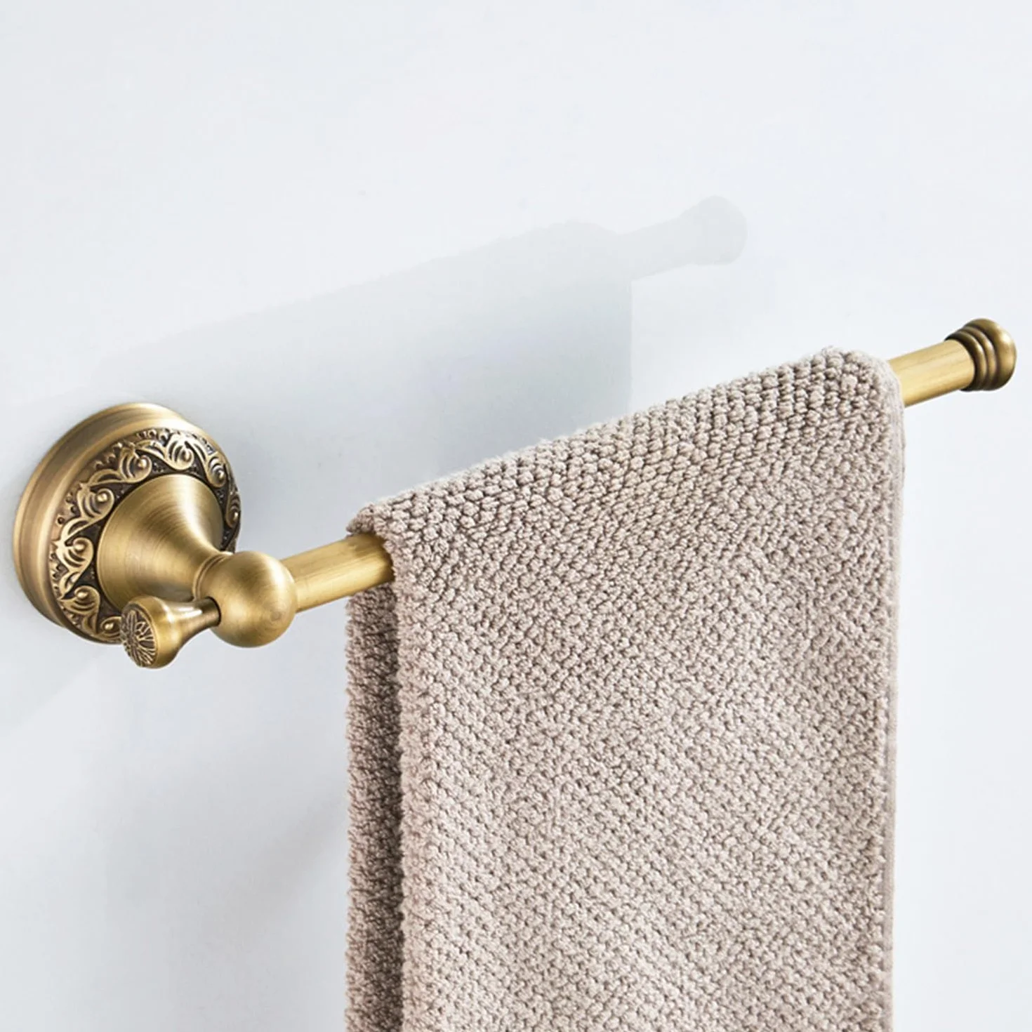 Flybath Porte Serviette Laiton Antique 29 CM Anneau Mural Salle de Bain Bronze Brossé