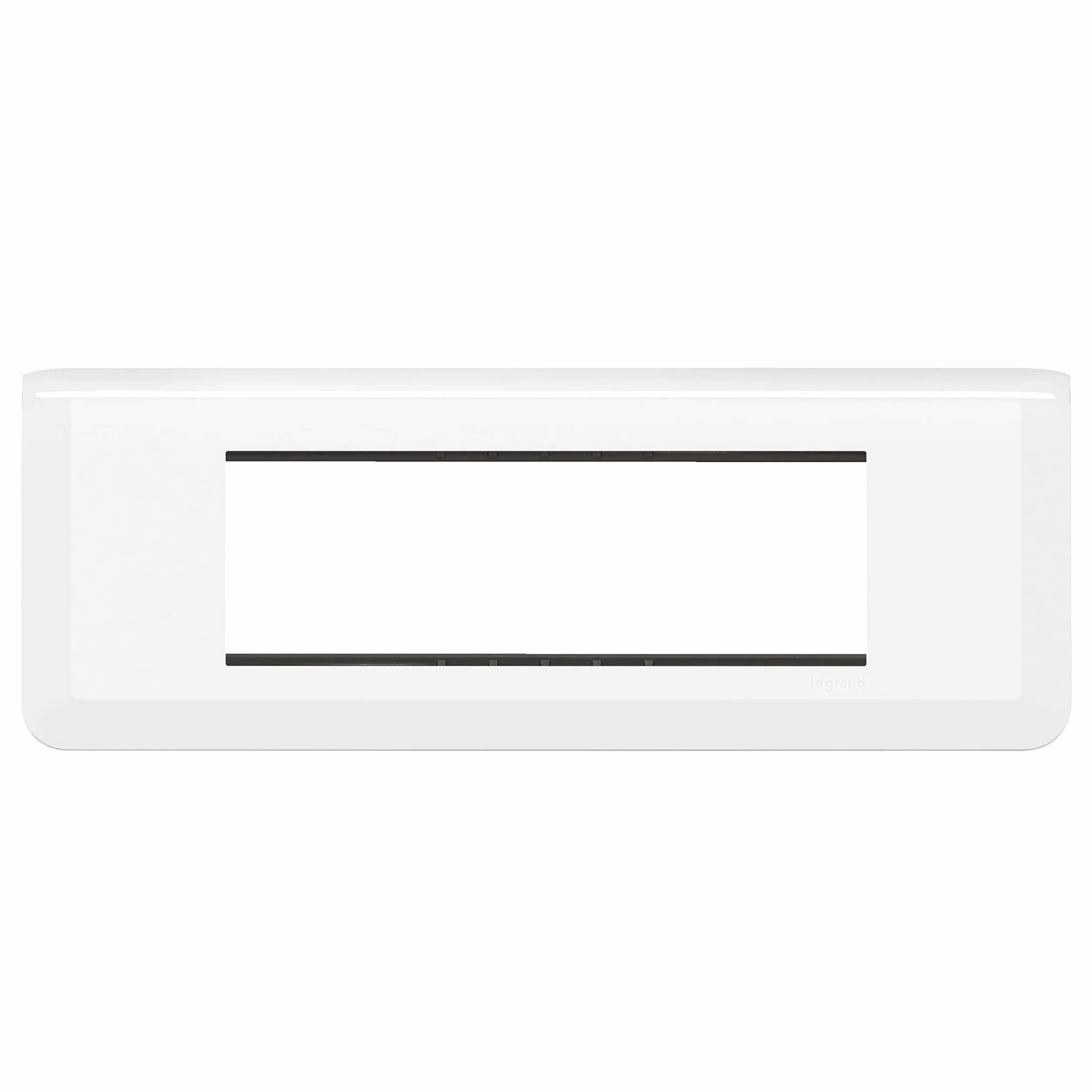 Mosaic support plaque 6 modules blanc horizontal