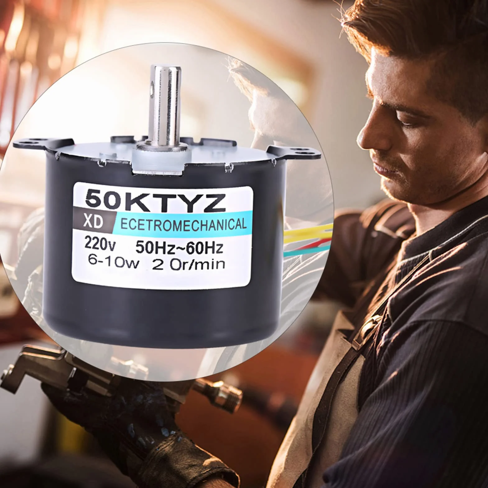 Moteur Synchrone à Aimant Permanent AC220V 10W 20r/min CW/CCW