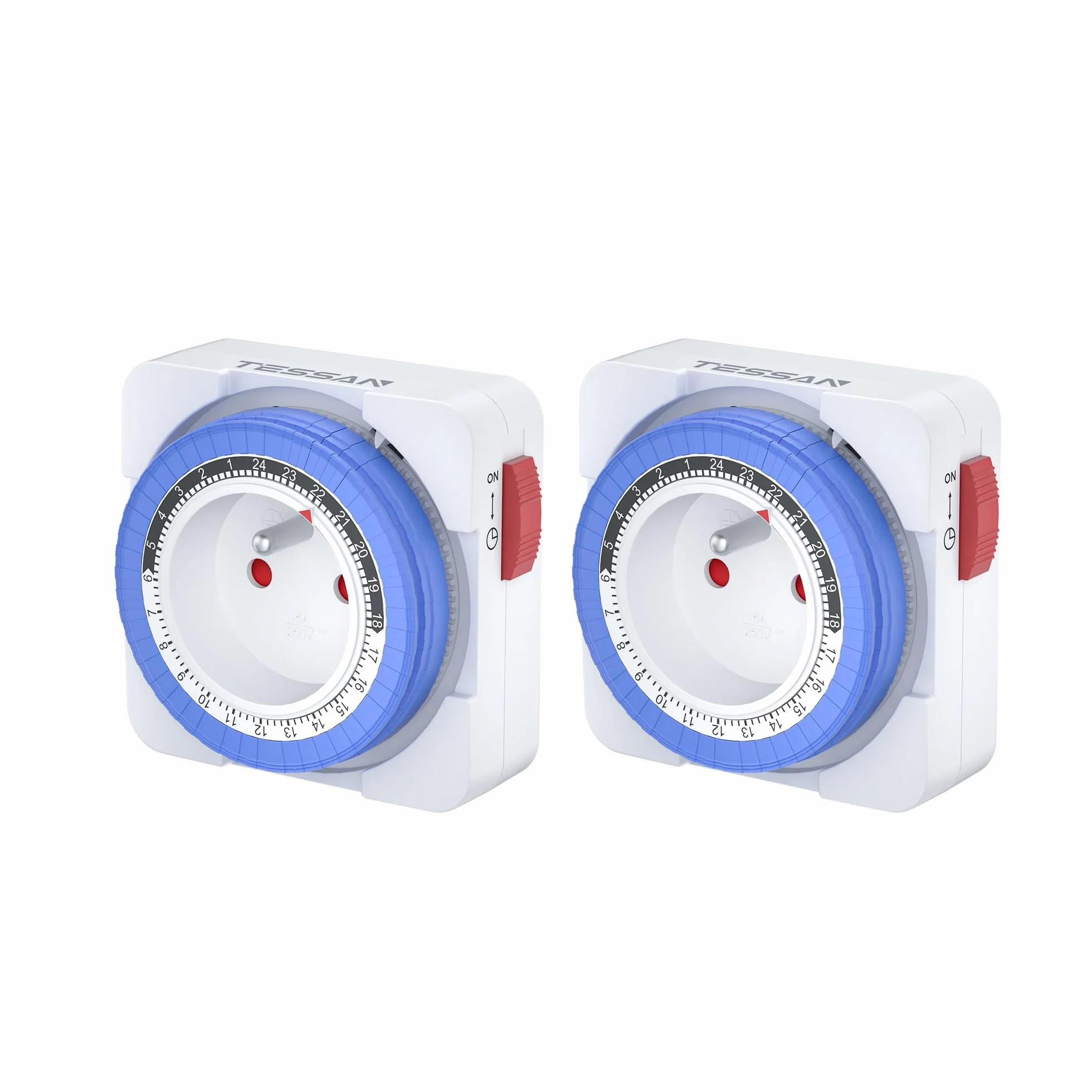 TESSAN Prise Minuteur Programmable 24 Heures 3680W 96 Segments Intervalle 15 Minutes