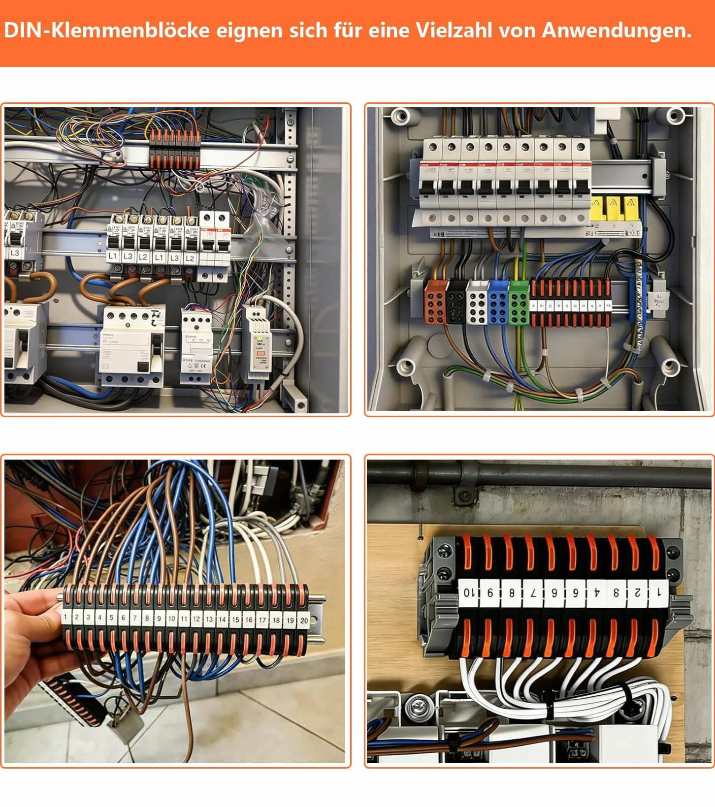 Lot de 40 repartiteur bornier electrique rail din 0,08 à 4 mm² PCT-211 connecteur rapide