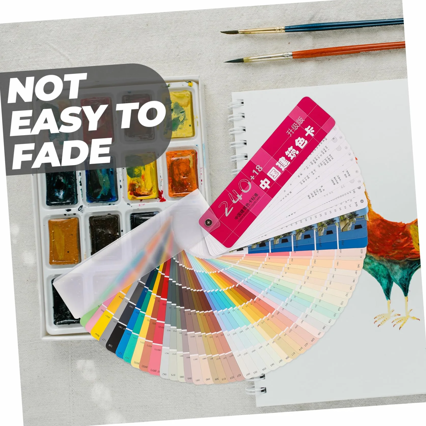 Nuancier Peinture Professionnel 258 Cartes Palette Architecture Portable Outil Décoration Murale Bricolage