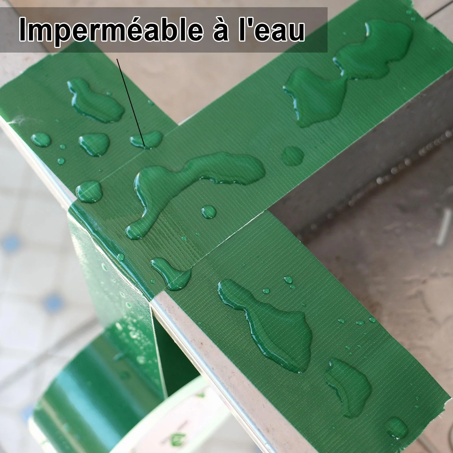 BOMEI PACK Ruban Adhésif Toilé Heavy Duty Duct Tape 75mm x 50 m Vert