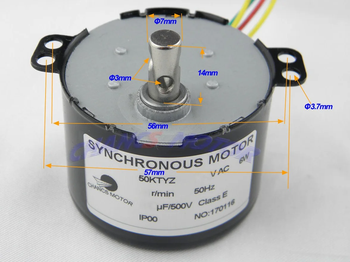 Silnik 50KTYZ AC 220V 1RPM 30Kgf.cm 6W Przekładnia