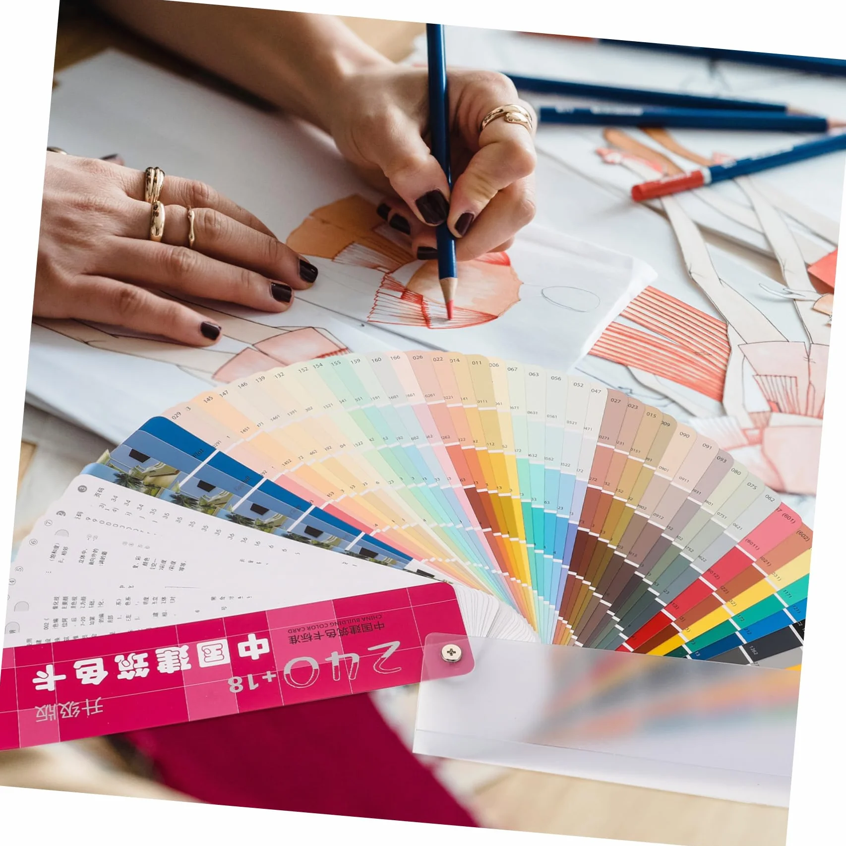 Nuancier Peinture Professionnel 258 Cartes Palette Architecture Portable Outil Décoration Murale Bricolage