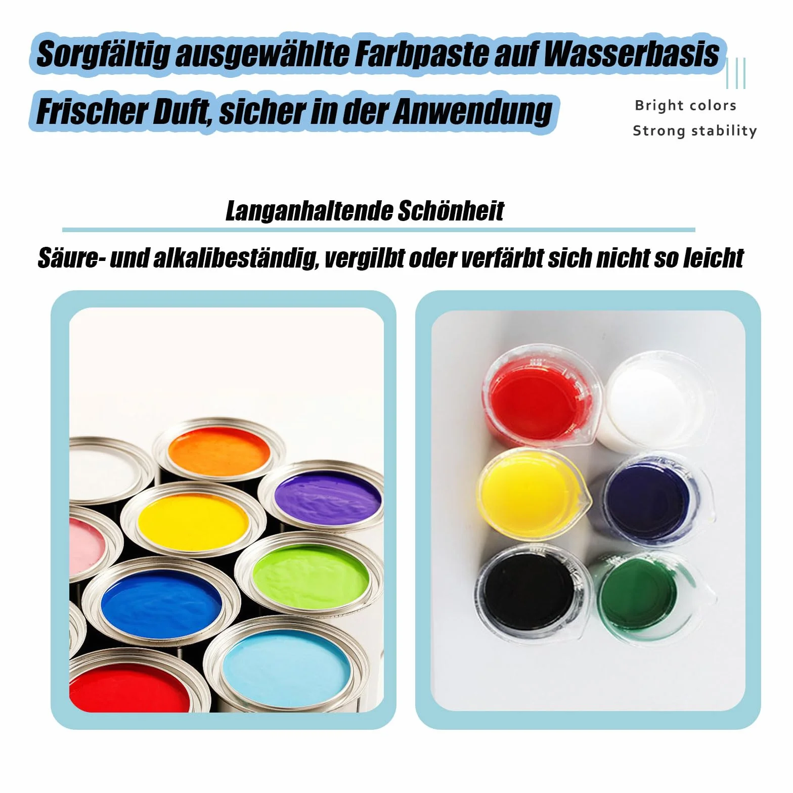 Lot de 24 peintures pour poudre de coulée Ronoza, pigments hautement concentrés pour plâtre béton modélisme bricolage