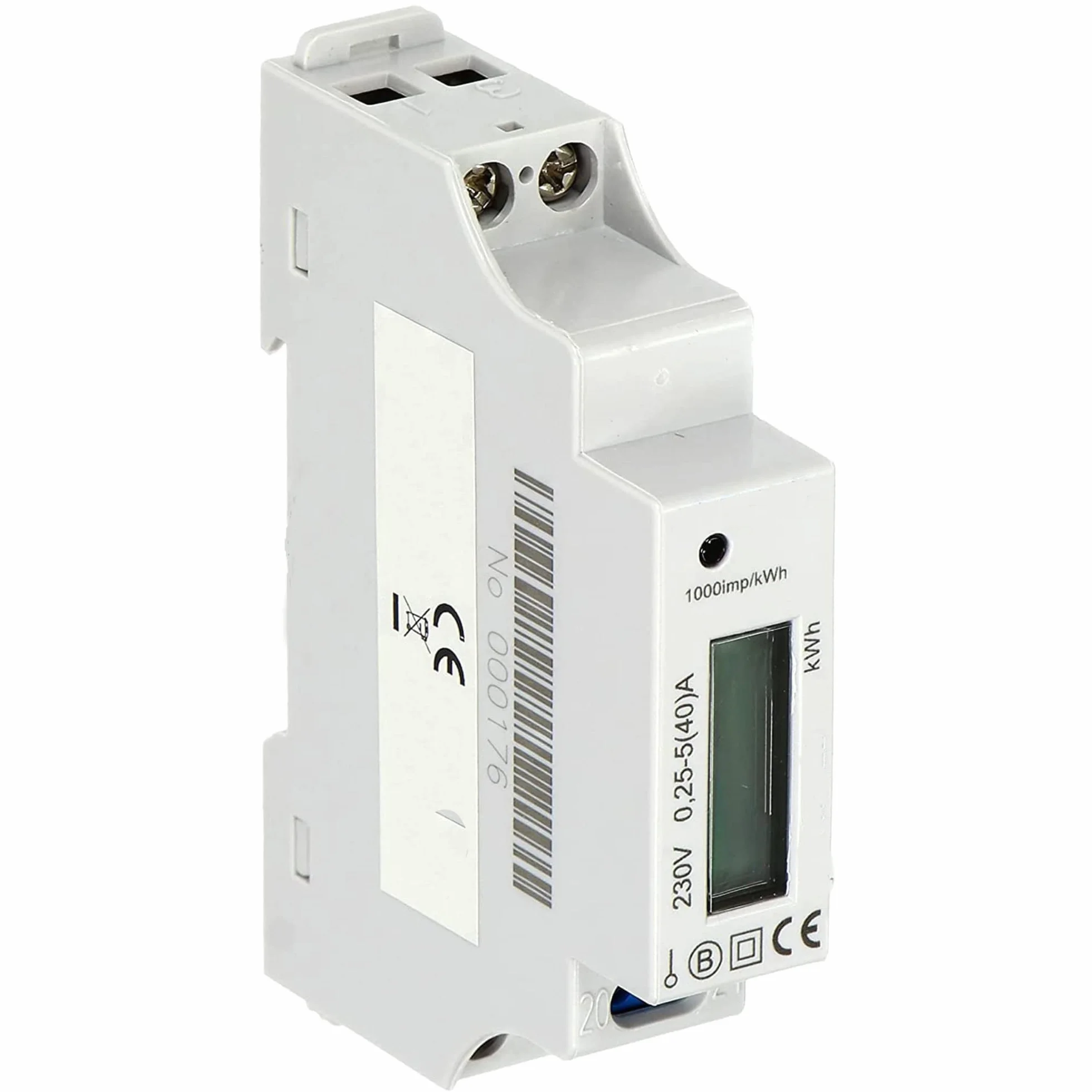 Compteur Electrique 1 Phase 40A MID Certificat DIN TH-35mm Module