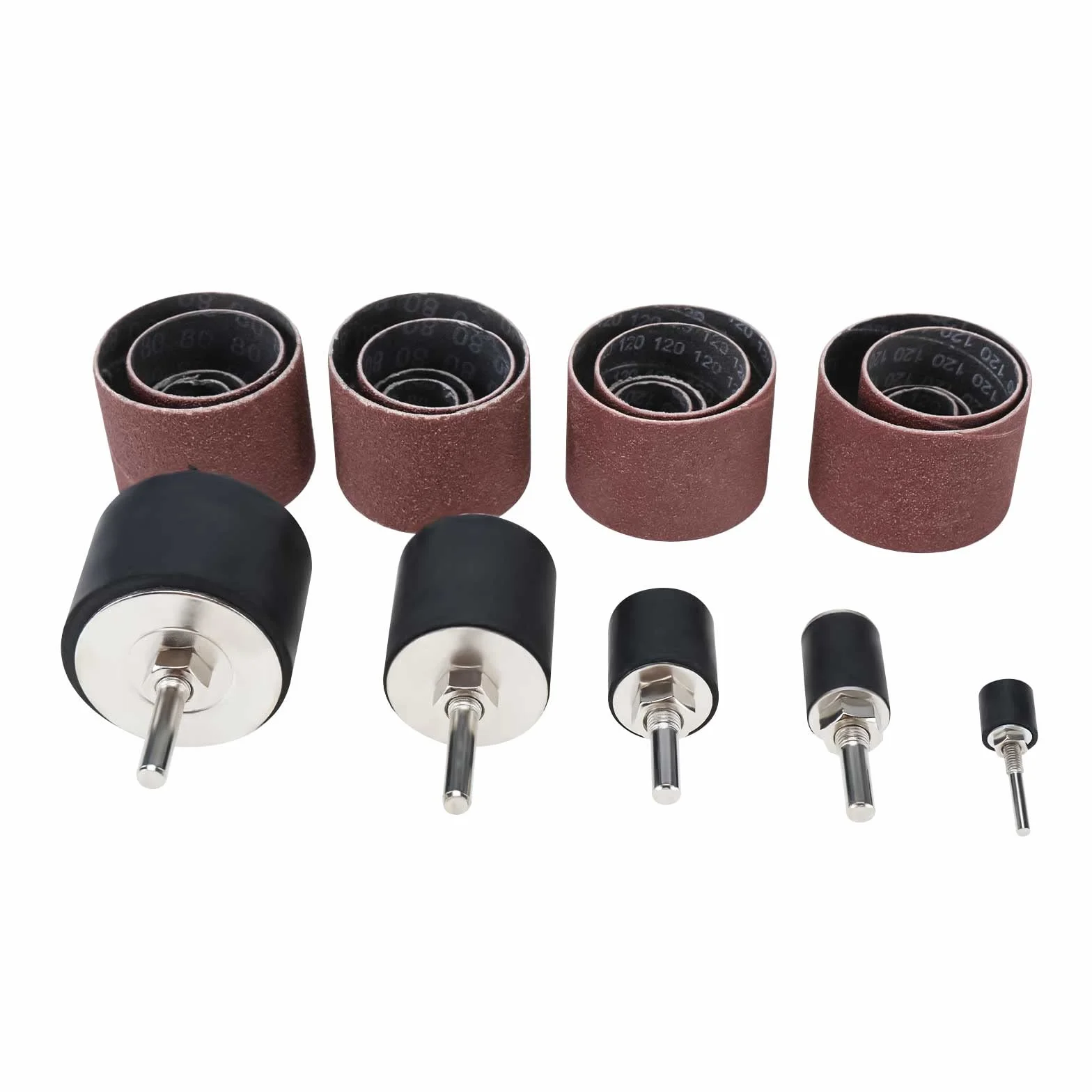 BOOMSTART Lot de 25 rouleaux abrasifs pour perceuse grain 80 et 120