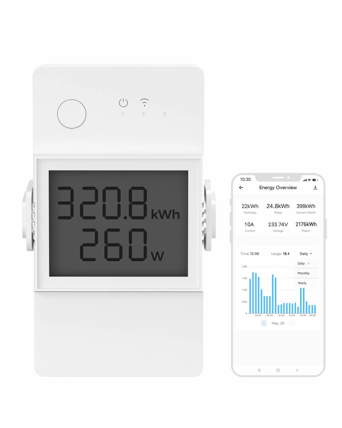 SONOFF POW Elite Interrupteur Connecté WiFi 20A 5000W Mesure Consommation Electrique Compatible Amazon Alexa Google Home