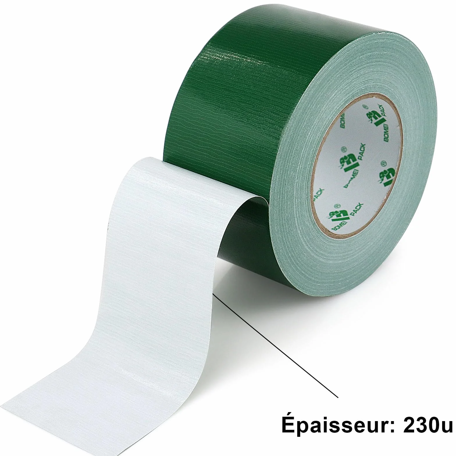 BOMEI PACK Ruban Adhésif Toilé Heavy Duty Duct Tape 75mm x 50 m Vert