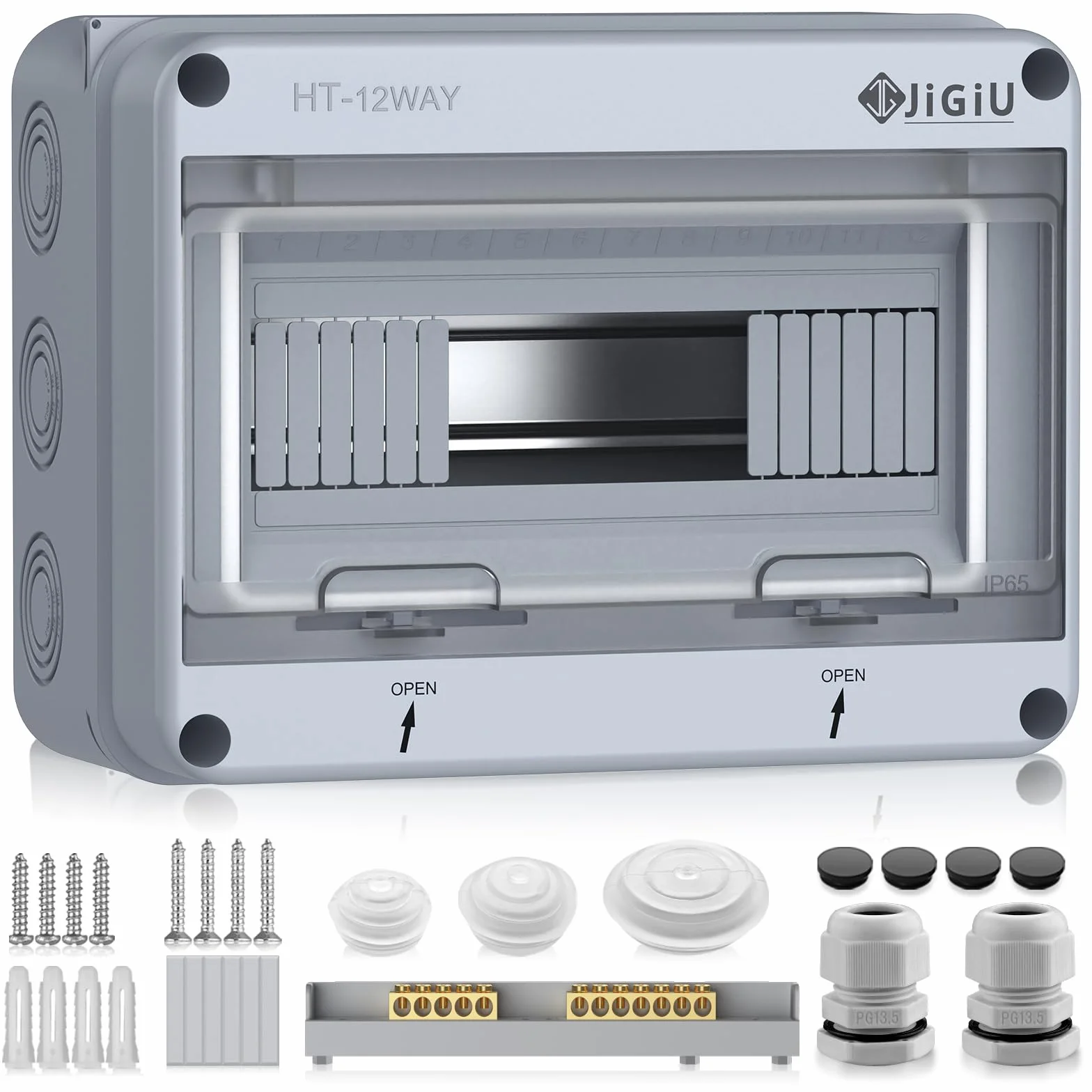 Boîte de Distribution Exterieur IP65, Coffret Electrique 12 Modules, Boitier Etanche ABS