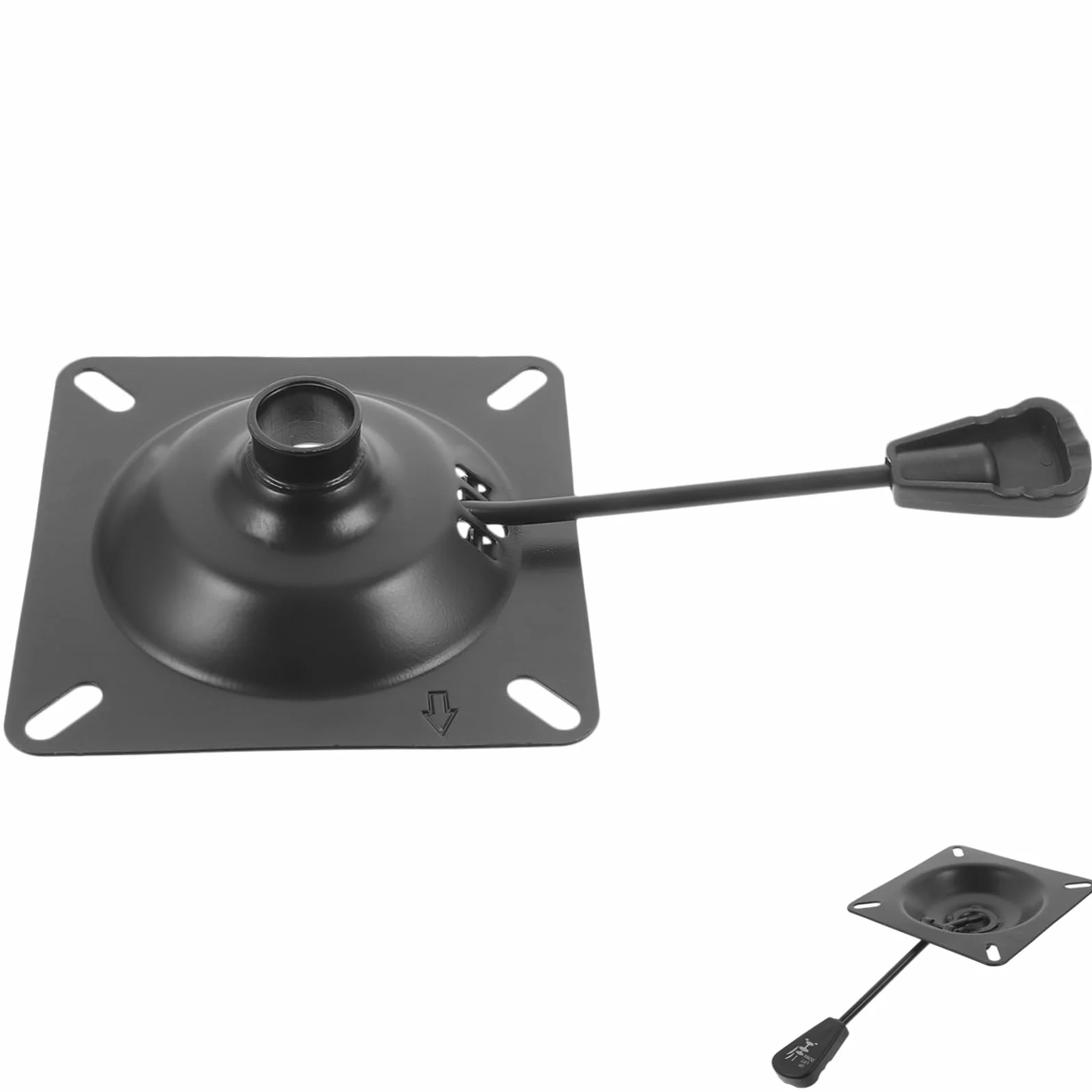 Plaque Pivotante en Métal pour Fauteuil de Bureau Noir, Base Réglable
