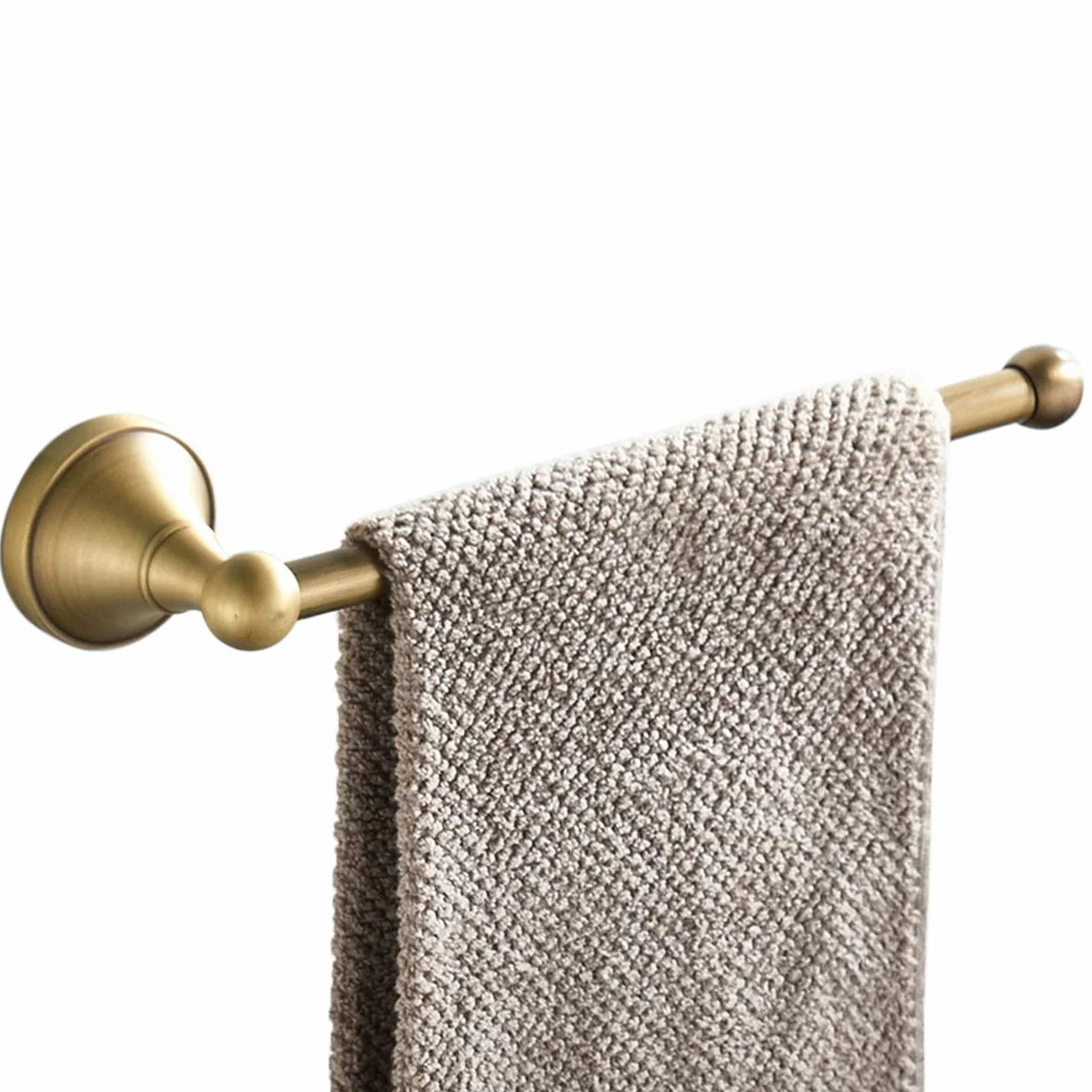 Porte-Serviette Mural Laiton Imitation Antique Bronze Brossé Flybath