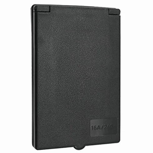 Prise extérieure CEE encastrée IP44 220-240V Noire Rectangulaire