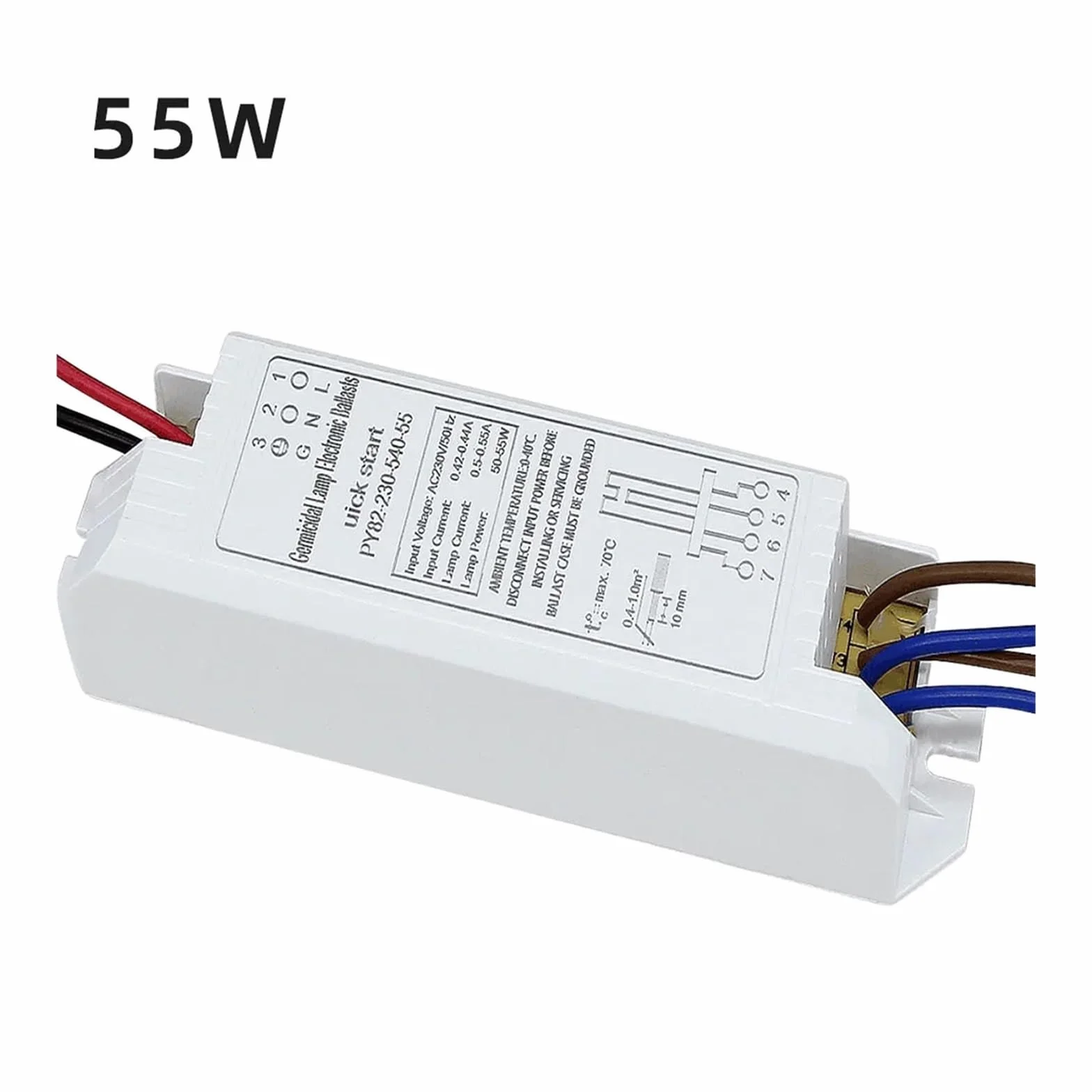 Ballasts électroniques universels Lampe UV 4-18W 24W 36W 55W Germicide ultraviolette Stérilisation UVC AC220V