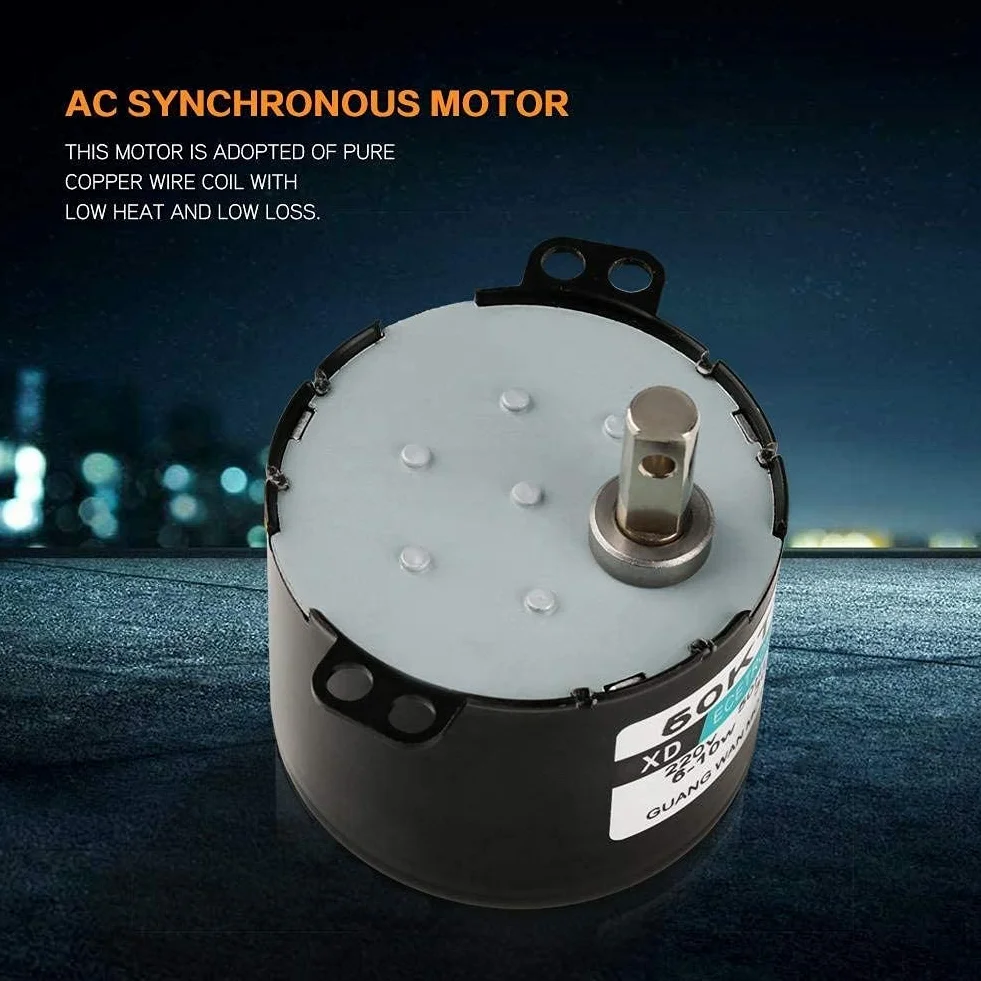 Moteur Synchrone à Aimants Permanents 50KTYZ AC 220V 6-10W 10rpm CW/CCW