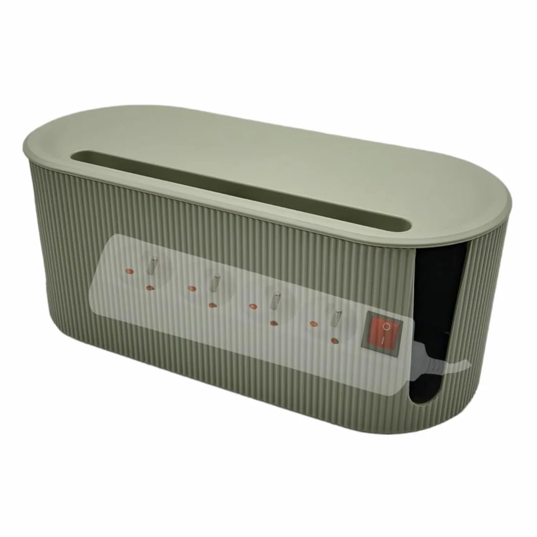 Boite Cache Câble, Câche Multiprise, Boite de Rangement pour Câble (Kaki)