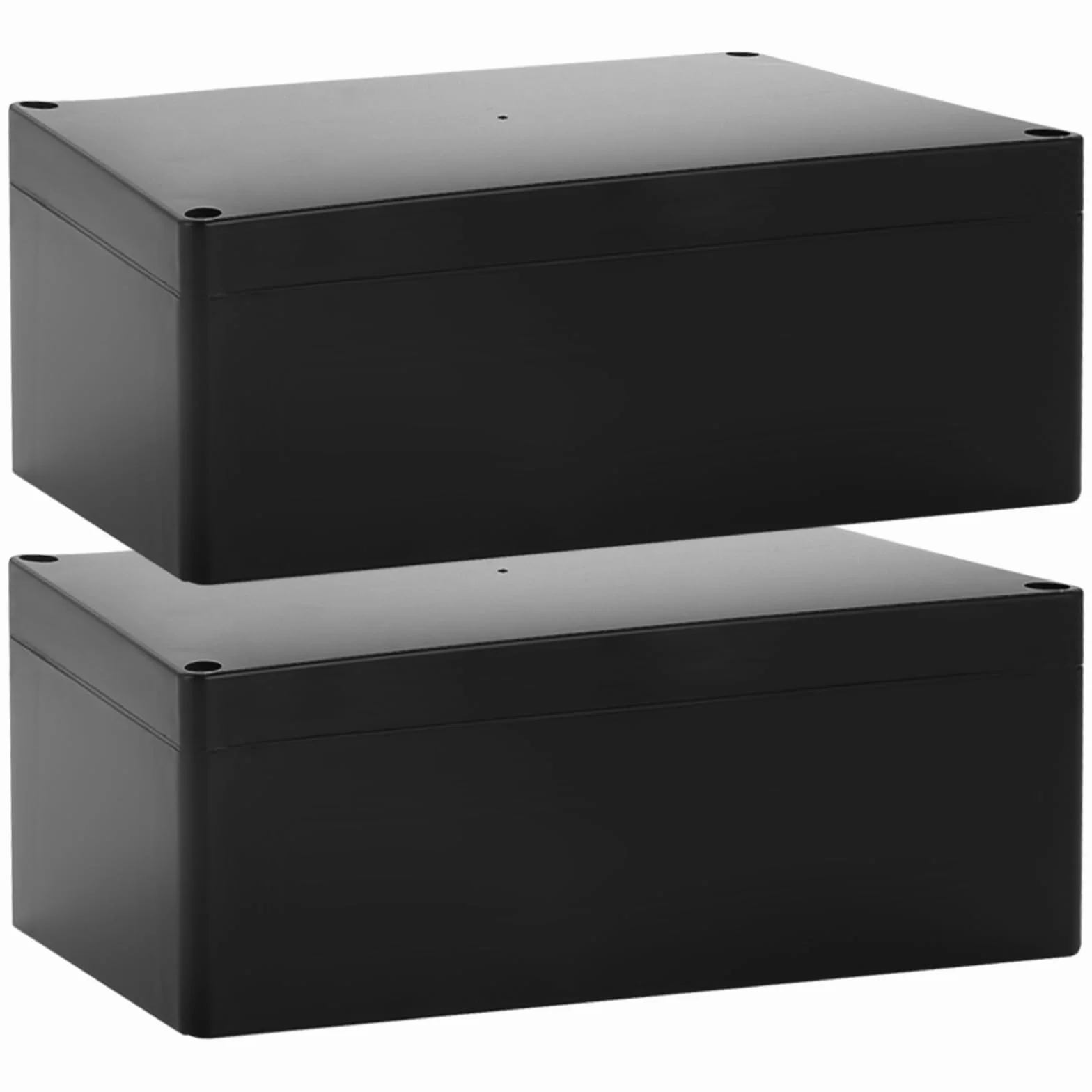 YAYODS Lot de 2 Boîte de Dérivation Noire 200x120x75 mm IP65 ABS Étanche pour Éclairage de Jardin
