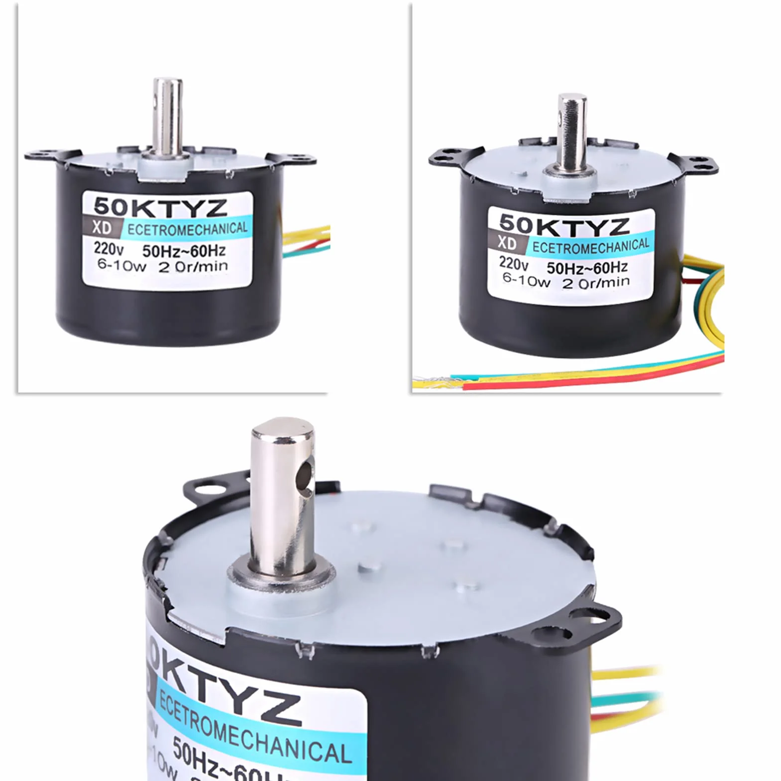 Moteur Synchrone à Aimant Permanent AC220V 10W 20r/min CW/CCW