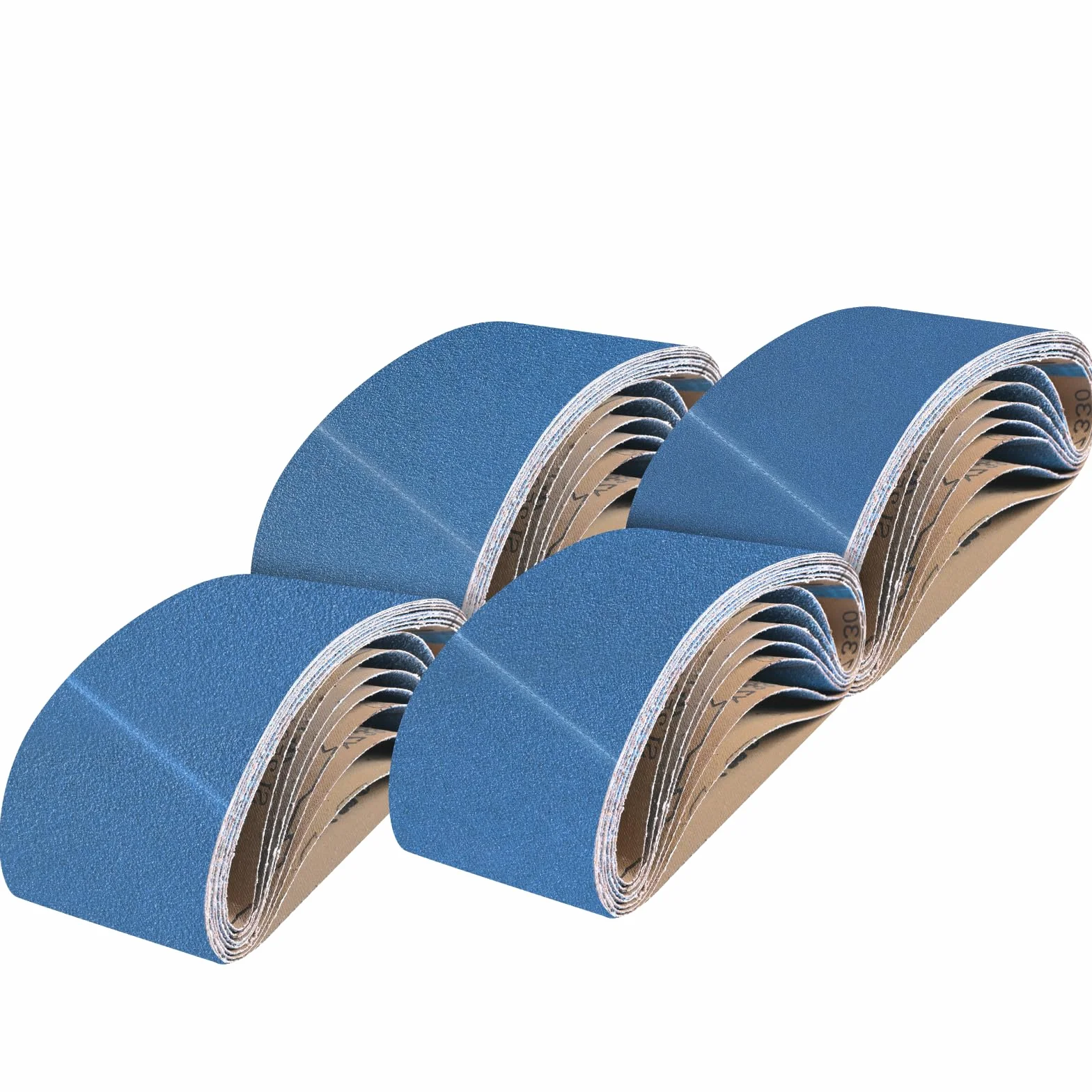 Bandes Abrasives 75 x 533 mm 8 Pièces Grain 40/60/80/120 pour Ponceuse à Bande Métal Bois