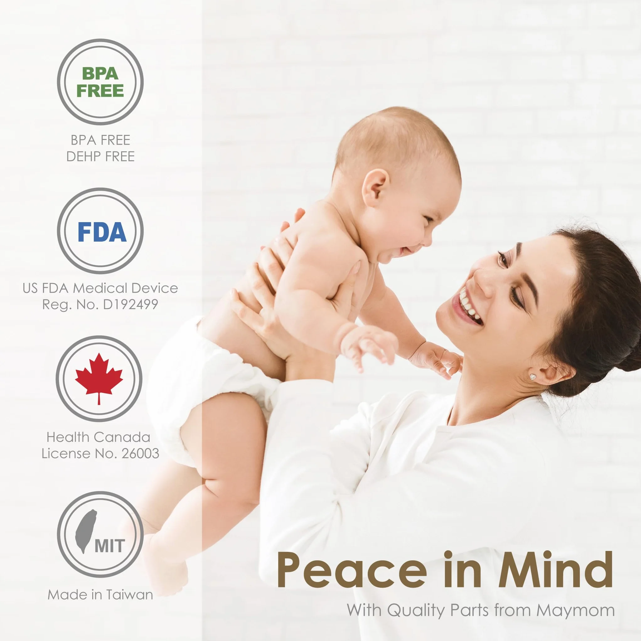 Maymom pièce de tire-lait à col large 13 mm compatible S1 S2 flasque large ouverture