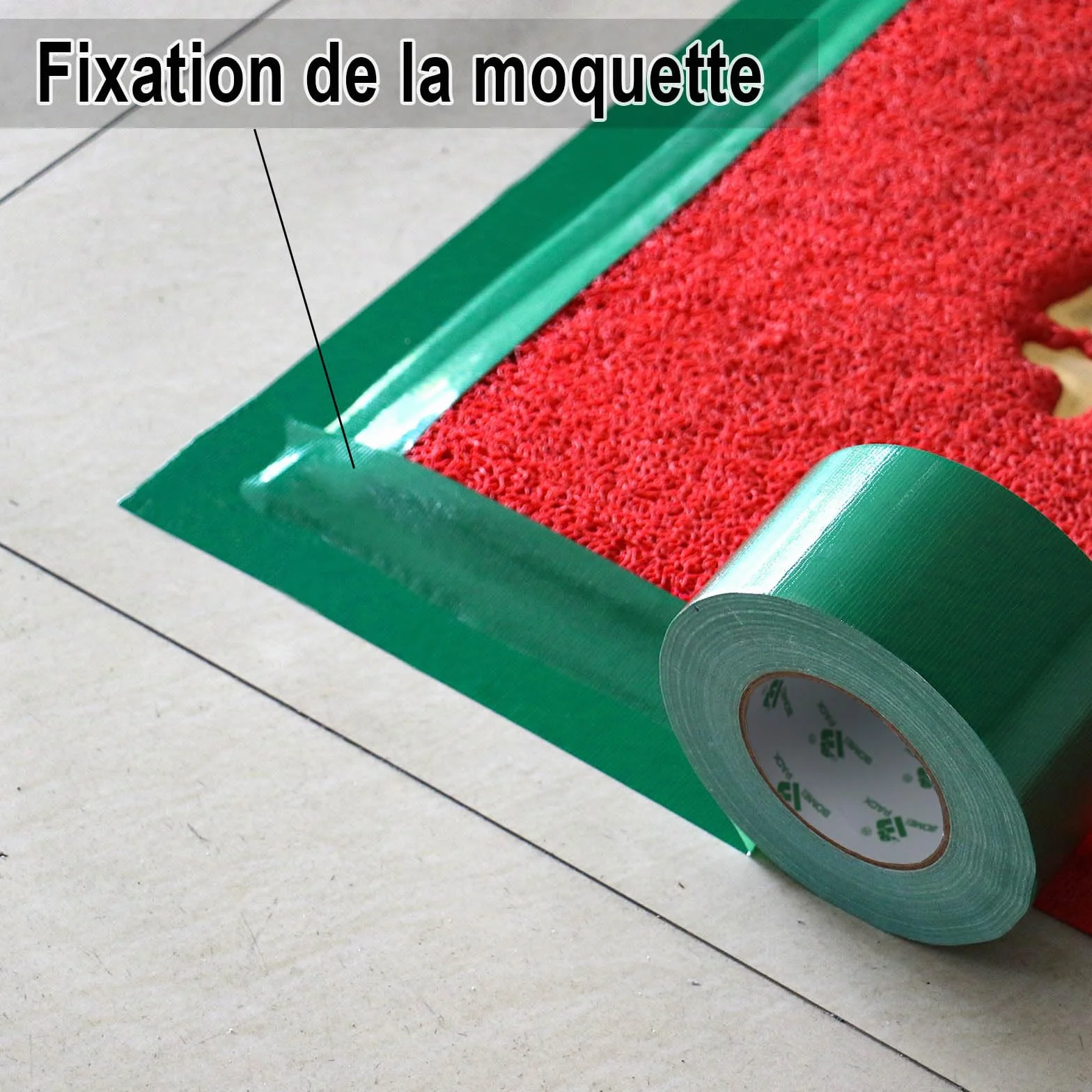 BOMEI PACK Ruban Adhésif Toilé Heavy Duty Duct Tape 75mm x 50 m Vert