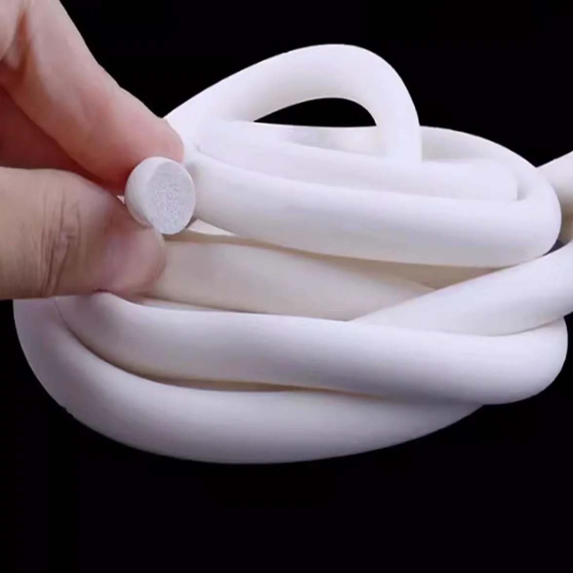 Bande d'étanchéité en Mousse de Silicone Dia 20mm x 2M Longue, Ronde Blanche