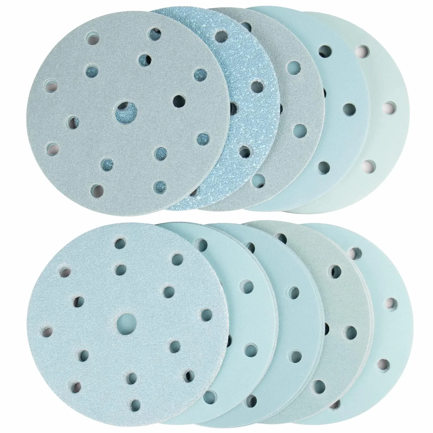 Disque abrasif 150mm auto-agrippant 100 pièces grains mixtes 40-800 pour ponceuse orbitale