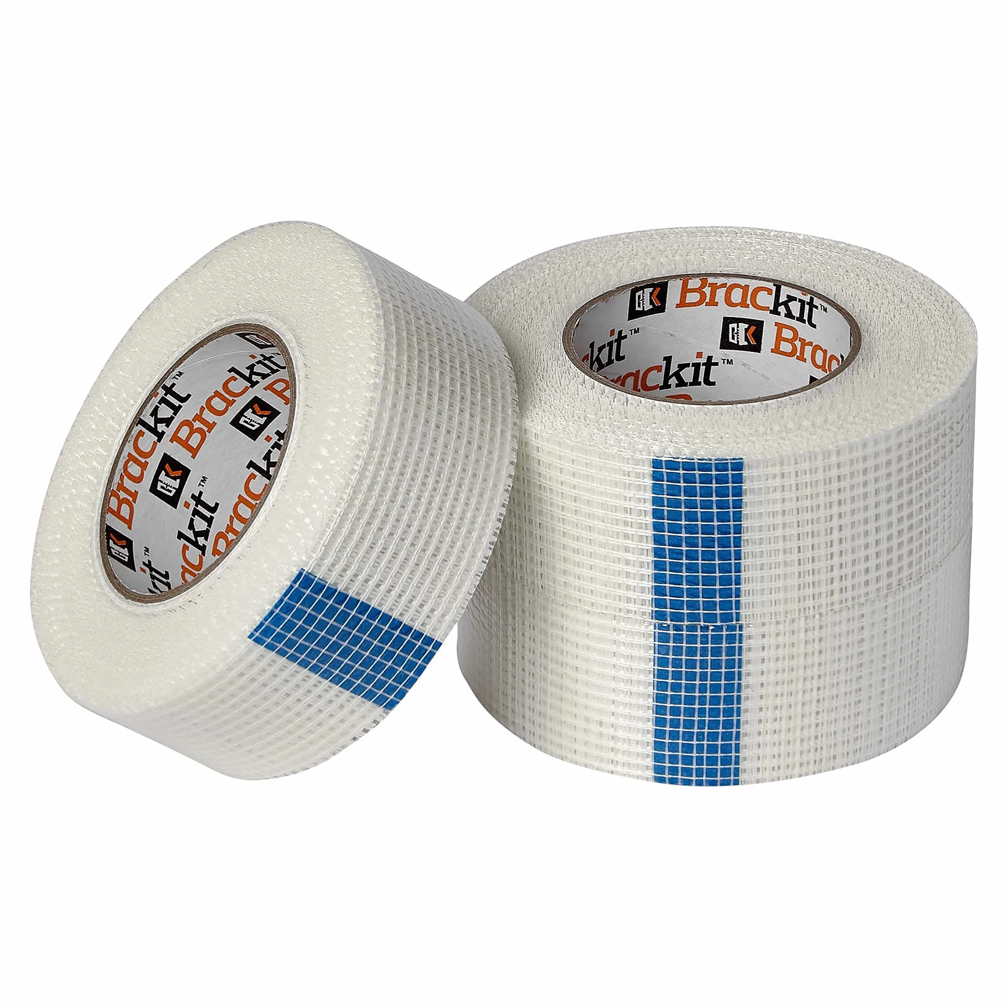 Brackit Ruban adhésif en fibre de verre 48 mm x 50 m Lot de 3 rouleaux blanc pour plaques de plâtre
